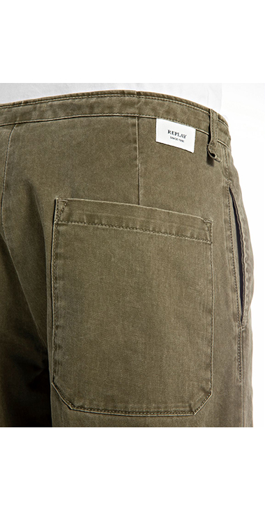 リラックステーパード コットンツイルジョグパンツ｜REPLAY リプレイ